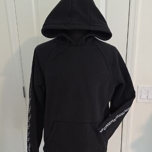 Vans Black Hoodie with Checkered Detail